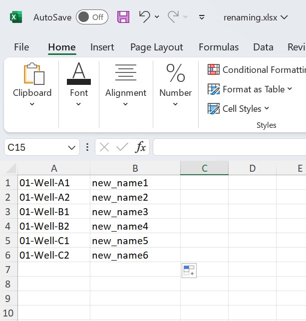 SimpleRenameExcel